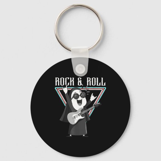 Rock & Roll Fun Graphic Illustration Sleutelhanger (Voorkant)