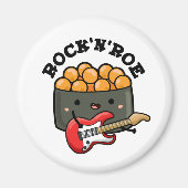 Rock and Roe Cute Rock and Roll Sushi Pun Magneet (Voorkant)