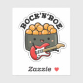Rock and Roe Grappige Sushi Pun Sticker (Vel)