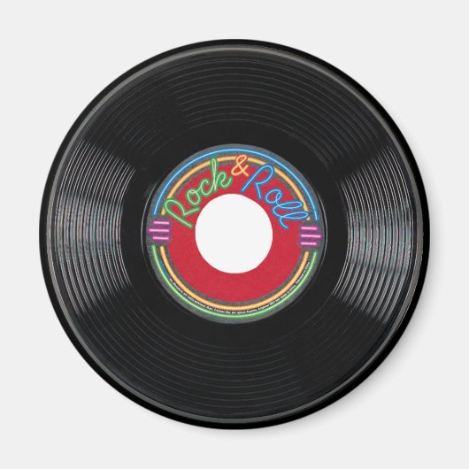Rock and Roll 45 rpm Record Magneet (Voorkant)