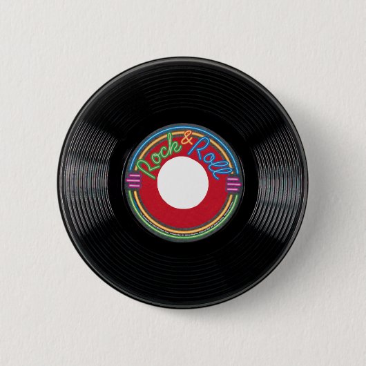 Rock and Roll 45 rpm Record Ronde Button 5,7 Cm (Voorkant)