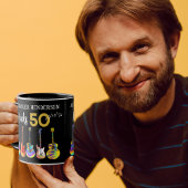 Rock and Roll 50e verjaardag gitaren Mok