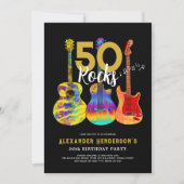Rock and Roll 50ste verjaardag uitnodiging (Voorkant)
