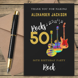 Rock and Roll 50ste Verjaardagsfeest Bedankt