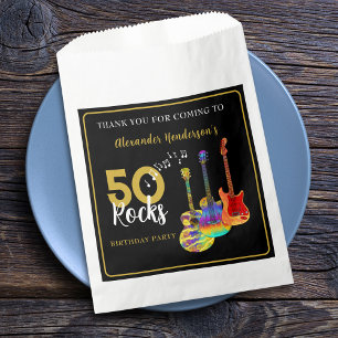 Rock and Roll 50ste Verjaardagsfeest Bedankt Bedankzakje
