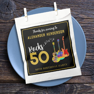 Rock and Roll 50ste Verjaardagsfeest Bedankt Bedankzakje