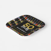 Rock and Roll 50ste verjaardagsfeest op maat Papieren Bordje (Gebogen)