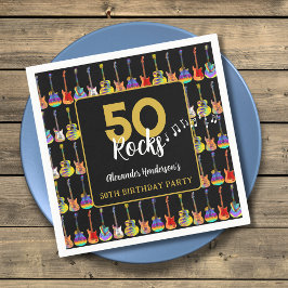 Rock and Roll 50ste verjaardagsfeest op maat Servet