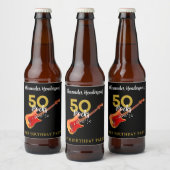 Rock and Roll 50ste verjaardagsfeestje Bier Etiket (Flessen)