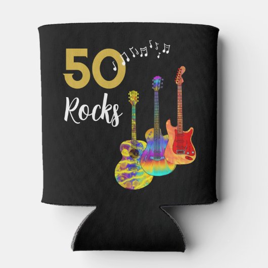 Rock and Roll 50ste verjaardagsfeestje Blikjeskoeler (Achterkant)