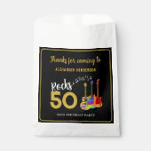 Rock and Roll 50ste verjaardagsfeestje Dank je Bedankzakje (Voorkant)