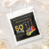 Rock and Roll 50ste verjaardagsfeestje Dank je Bedankzakje (Geknipt)