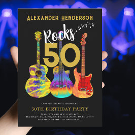 Rock and Roll 50ste verjaardagsfeestje Kaart