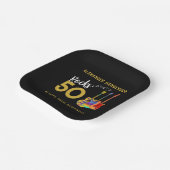 Rock and Roll 50ste verjaardagsfeestje Papieren Bordje (Gebogen)