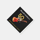 Rock and Roll 50ste verjaardagsfeestje Servet (Hoek)