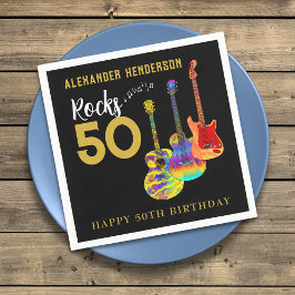 Rock and Roll 50ste verjaardagsfeestje Servet