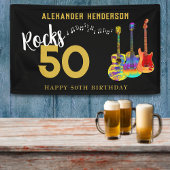 Rock and Roll 50ste verjaardagsfeestje voor hem Spandoek