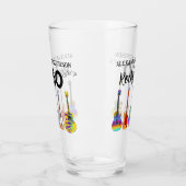 Rock and Roll 50th Verjaardag voeg Naam toe Glas (Links)