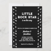 Rock and Roll Baby shower Little Rock Star Kaart (Voorkant)