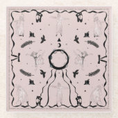 Rock and Roll Ballerina II Glazen Onderzetter (Voorkant)