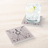 Rock and Roll Ballerina II Glazen Onderzetter (Schuin)