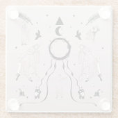 Rock and Roll Ballerina II Glazen Onderzetter (Achterkant)