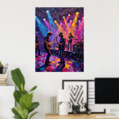 Rock and Roll Band Poster (Thuiskantoor)