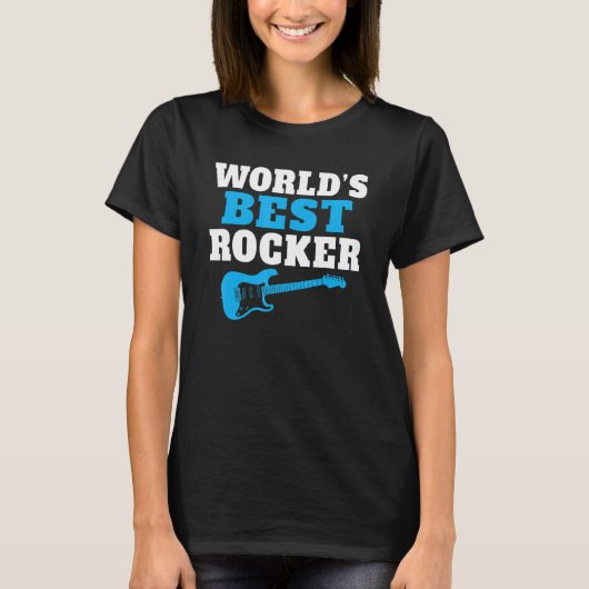 Rock and Roll beste rocker ter wereld T-shirt (Voorkant)