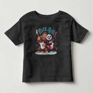 Rock and roll Big Foot en Panda Jam sessie Kinder Shirts