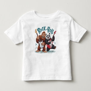 Rock and roll Big Foot en Panda Jam sessie Kinder Shirts