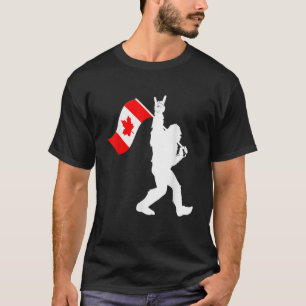 Rock and Roll Bigfoot Loves Canada Vlag Gift voor T-shirt