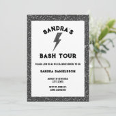 Rock and Roll Black Bach Tour Bachelorette Weekend Kaart (Staand voorkant)