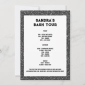 Rock and Roll Black Bach Tour Bachelorette Weekend Kaart (Achterkant)