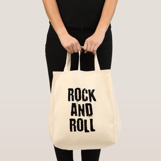 Rock and Roll Bold logo Design Tote Bag (Voorkant (product))