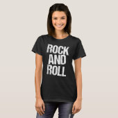 Rock and Roll Bold Typography T-Shirt (Voorkant volledig)