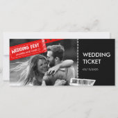 Rock and Roll Bruiloft Boarding Pass uitnodiging (Voorkant)