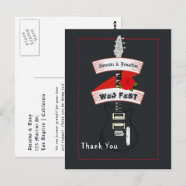 Rock and Roll Bruiloft Briefkaart