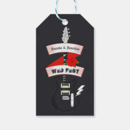 Rock and Roll Bruiloft  Cadeaulabel