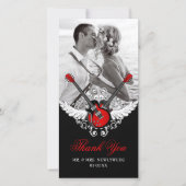 Rock and Roll Bruiloft Dank u Bedankkaart (Voorkant)