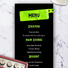 Rock and Roll Bruiloft Festival Bruiloft Menu