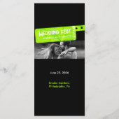 Rock and Roll Bruiloft Festival Bruiloft Menu (Achterkant)