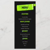 Rock and Roll Bruiloft Festival Bruiloft Menu (Voorkant)