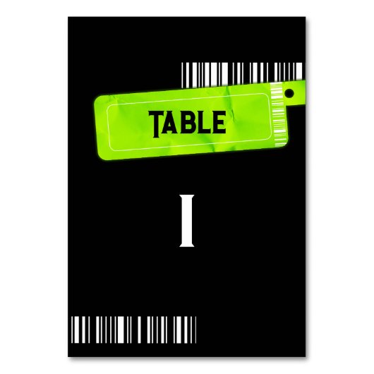 Rock and Roll Bruiloft Festival Bruiloft Menu Kaart (Achterkant)