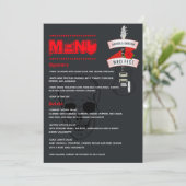 Rock and Roll Bruiloft Menu (Staand voorkant)