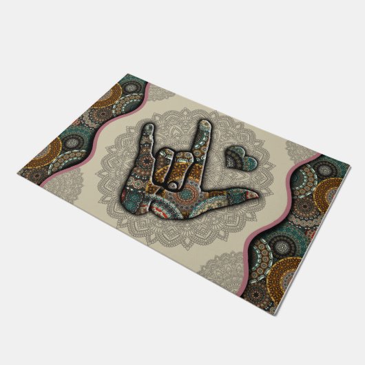 Rock and Roll Doormat, Rock on, Rock n Roll Lover Deurmat (Schuin)