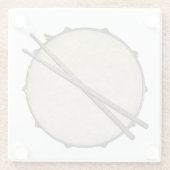 Rock and Roll Drummer Snare Drum Drumsticks Music Glazen Onderzetter (Achterkant)