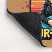 Rock and Roll Duitse Herder Retro Sunset Art Muismat (Hoek)