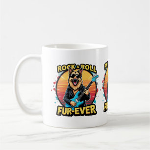 Rock and Roll Duitse Herdershond Retro Zonsonderga Koffiemok