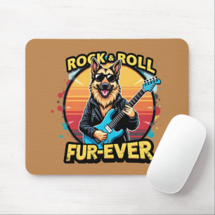 Rock and Roll Duitse Herdershond Retro Zonsonderga Muismat