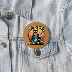 Rock and Roll Duitse Herdershond Retro Zonsonderga Ronde Button 7,6 Cm